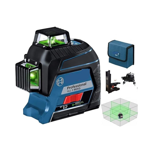 BOSCH GLL 3-60XG Laser Measurement Tool Professional-Grade 3x360° Green Line Laser Level With Self-Leveling and Long-Range Accuracy For Construction Remodeling and Accurate Line Laser Level for Professional Use - RS6917