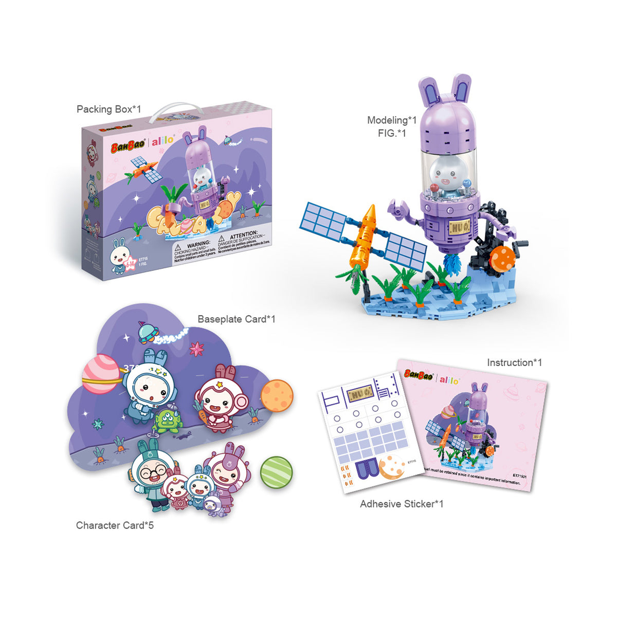 Mechanical Rabbit Building Blocks BanBao Intelligent Rabbit Building Blocks Toy – REES52