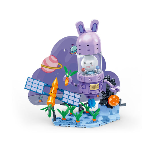 BanBao Intelligent Rabbit Building Blocks Toy Interactive Rabbit Themed Building Blocks DIY Kit Educational Building Blocks: The Intelligent Rabbit - RS6965