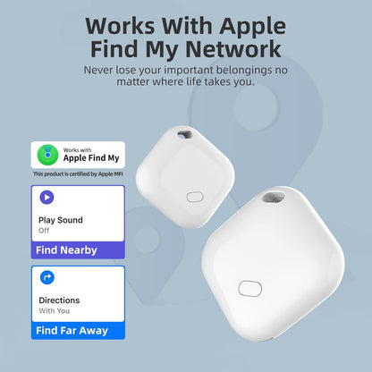 Bluetooth Item Finder World Tag Key Finder IP67 Waterproof Bluetooth Tracker Mini Bluetooth Tracker for Keys, Wallets, And More With Apple Find My (iOS only) - White - RS7000