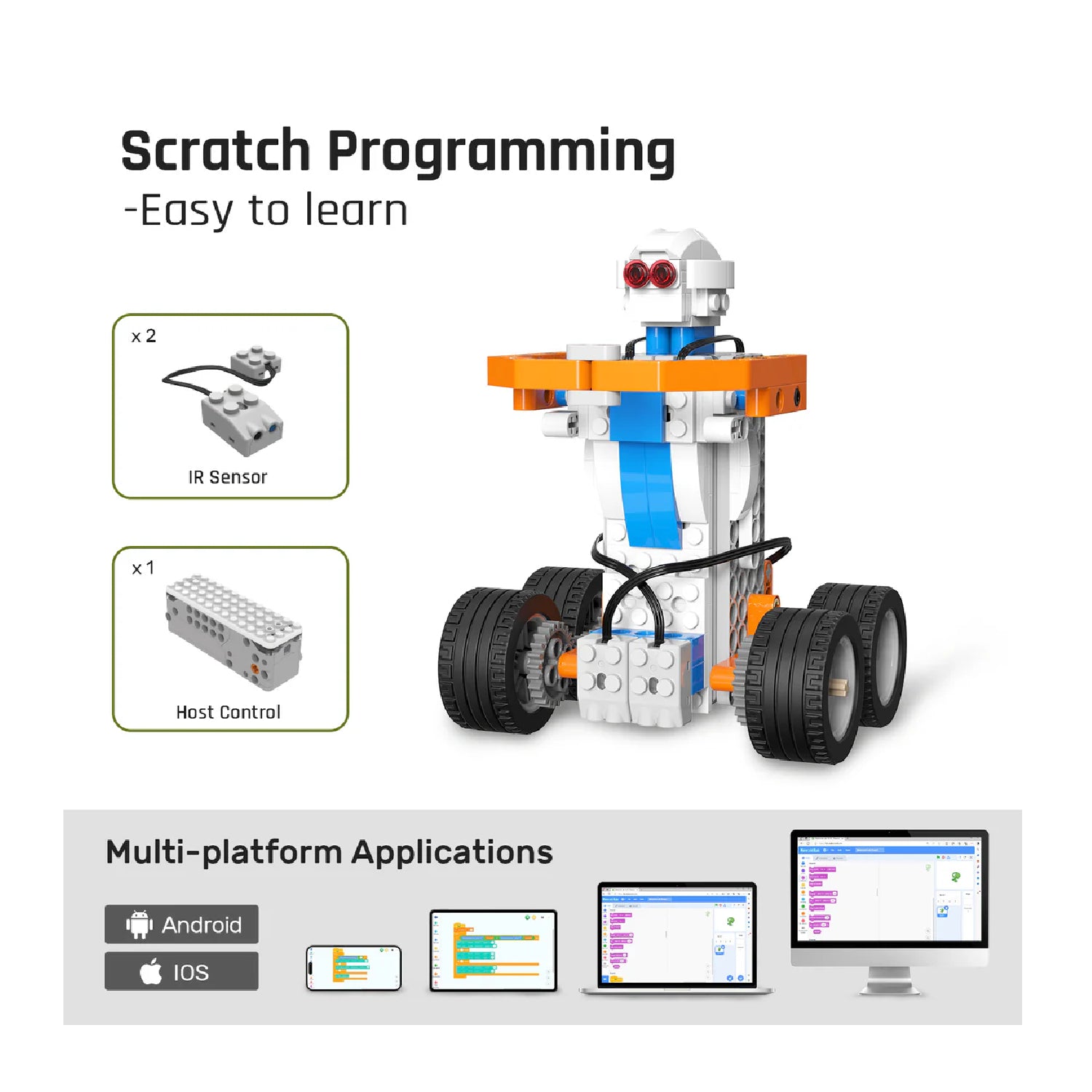 makerzoid SUPERBOT 26-in-1 Coding Robot Kit STEM Learning Robot Kit Build 26 Different Robots With SUPERBOT STEM Learning Robot Kit  Build 26 Different Robots With SUPERBOT - RS7137