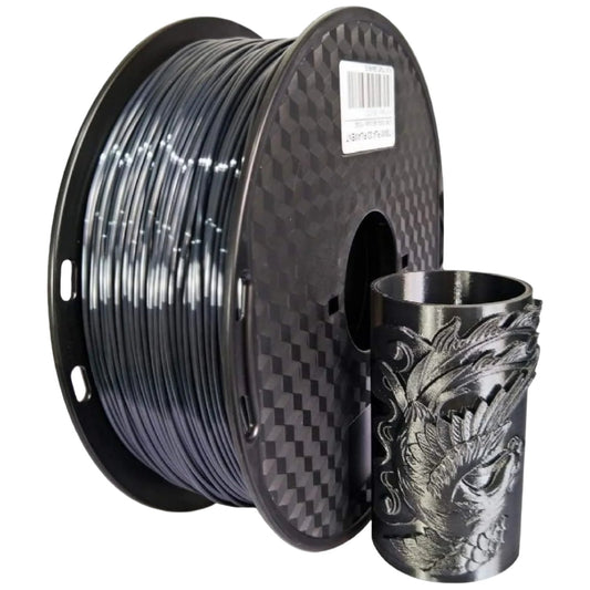 Black Silk PLA+ 3D Printer Filament 