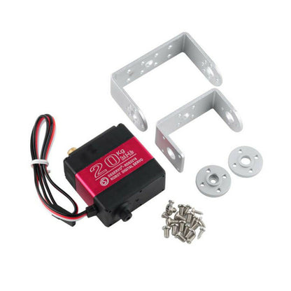 DSServo RDS3218MG 20KG Digital Servo High Torque Dual Shaft Servo Motor 180°, 270° (Optional) Degree Adjustable Servo Motor With U Bracket  IP66 Waterproof Metal Gear Servo For RC Robot - RS8258