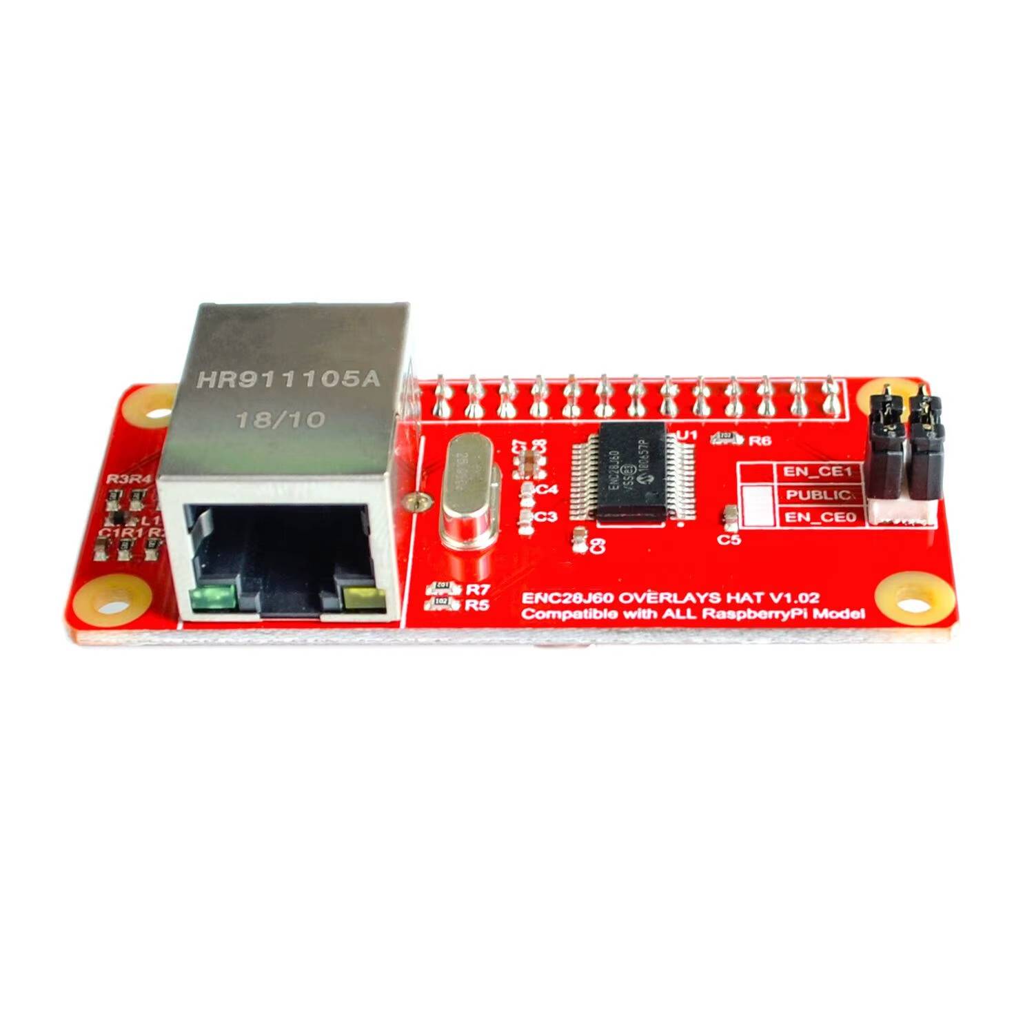 Raspberry Pi Zero Ethernet Shield ENC28J60 Ethernet Module for Raspberry Pi Zero All-in-One Ethernet Solution Pi Zero Internet Shield for Pi Zero & Pi Zero W - RS9255