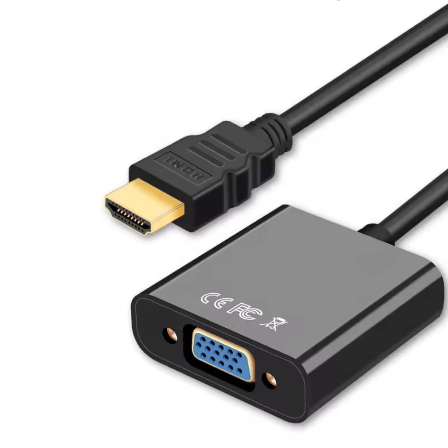 Male HDMI to Female VGA Converter HDMI to VGA Adapter HDMI to VGA Converter Adapter 1080P HDMI to VGA Connector for PC, Laptop, Raspberry Pi - RS9257