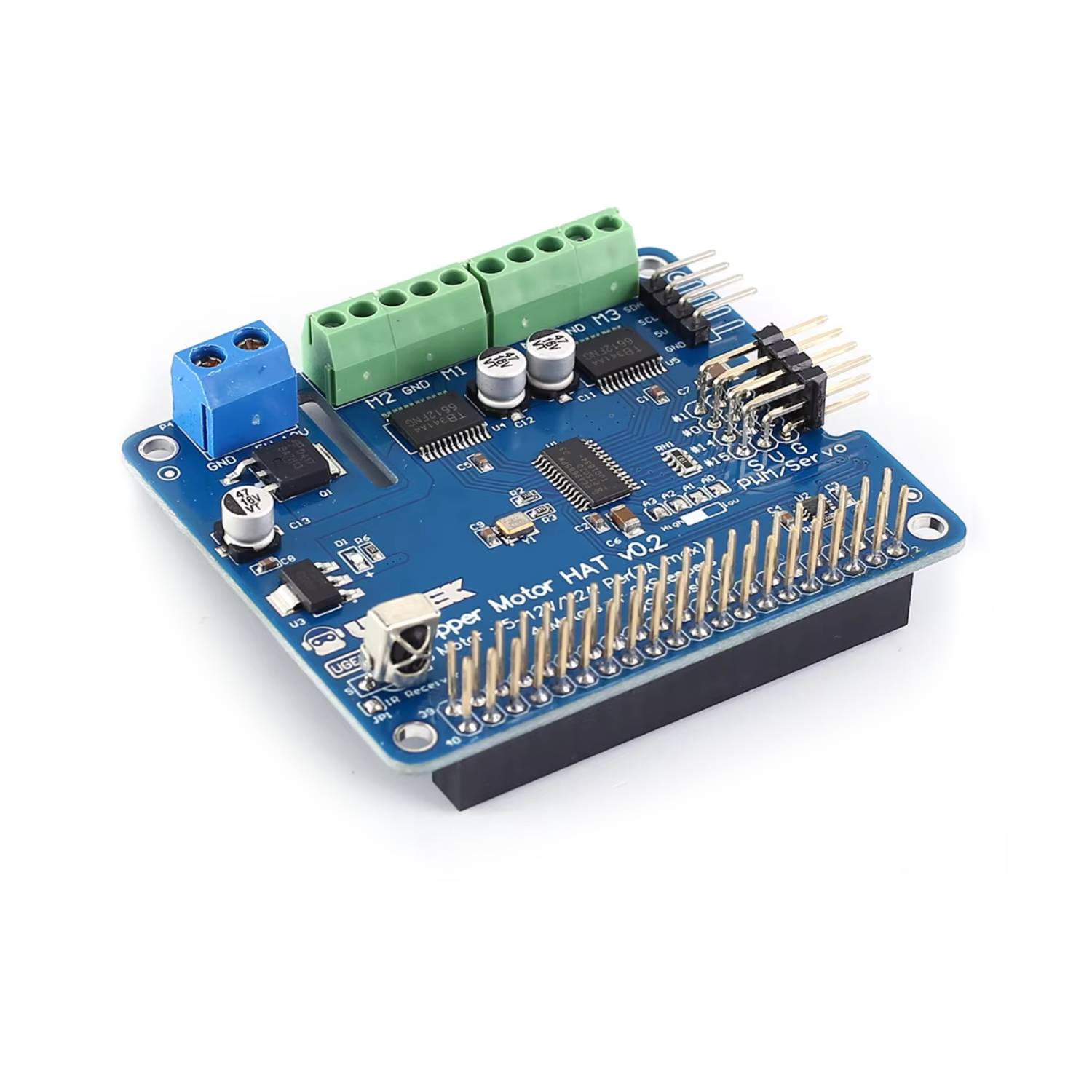 Raspberry Pi Stepper Motor HAT V2.0 Stepper Motor Shield for Raspberry Pi Stepper Motor Control Shield Stepper Motor Driver Shield for Raspberry Pi 3B+/3B & 4B - RS9261