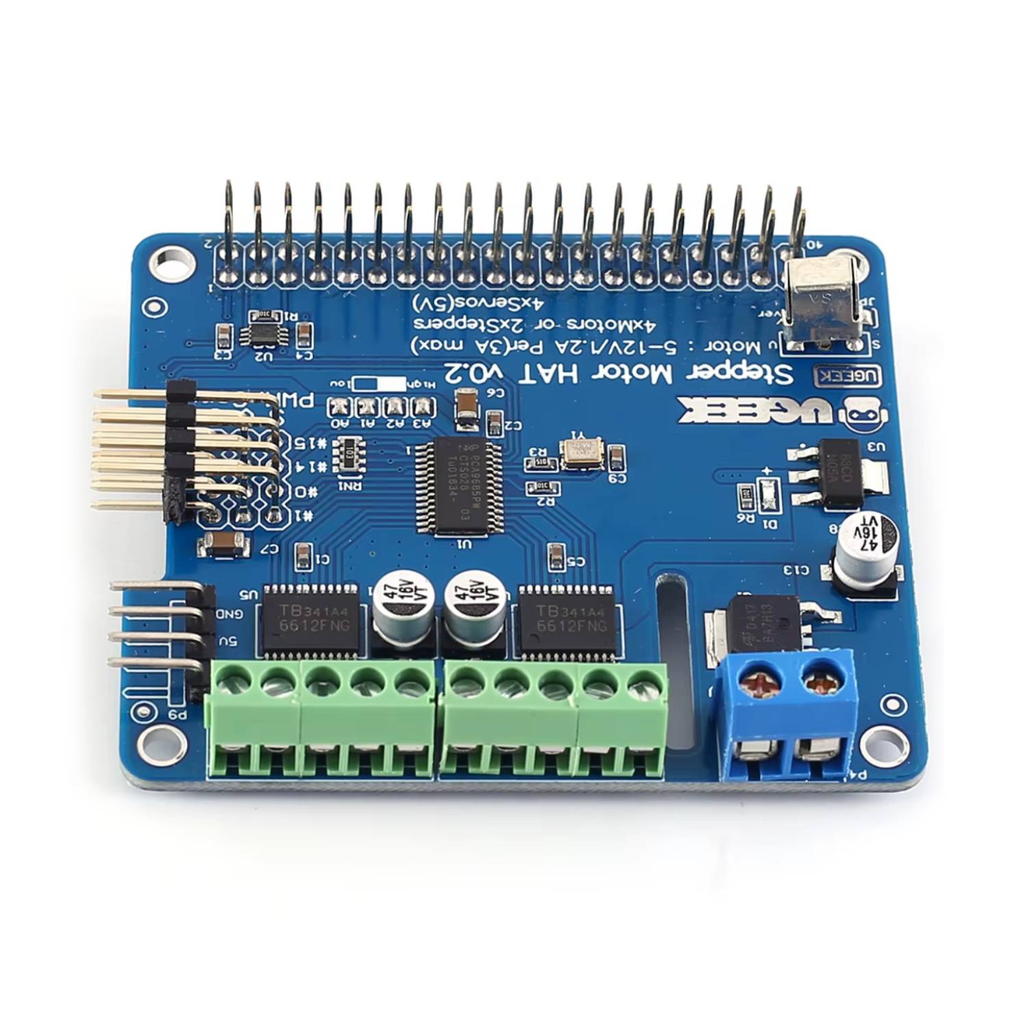 Raspberry Pi Stepper Motor HAT V2.0 Stepper Motor Shield for Raspberry Pi Stepper Motor Control Shield Stepper Motor Driver Shield for Raspberry Pi 3B+/3B & 4B - RS9261