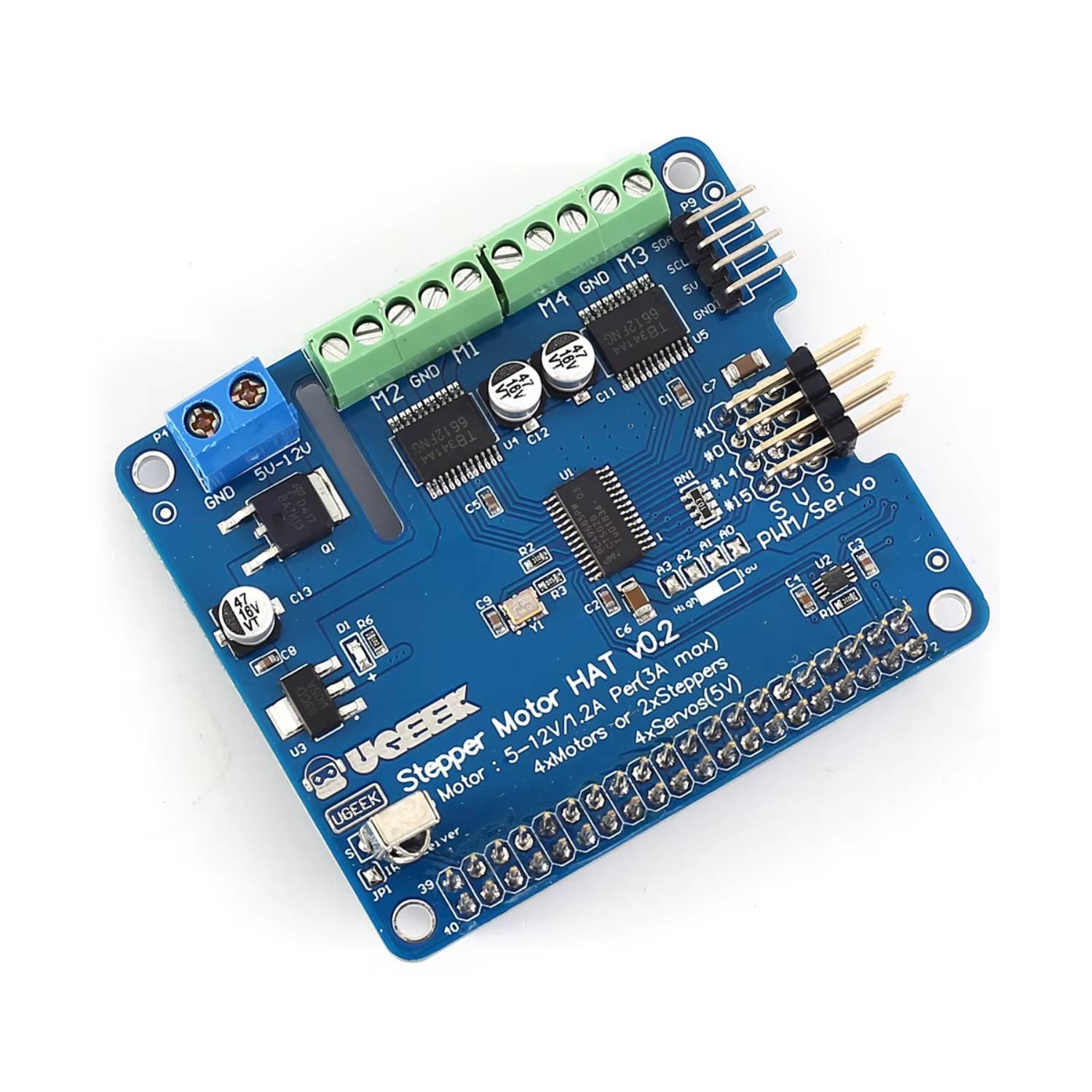 Raspberry Pi Stepper Motor HAT V2.0 Stepper Motor Shield for Raspberry Pi Stepper Motor Control Shield Stepper Motor Driver Shield for Raspberry Pi 3B+/3B & 4B - RS9261