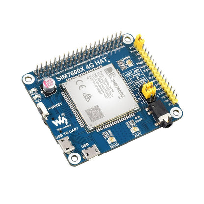 Waveshare SIM7600G-H 4G HAT LTE Cat-4 4G/3G/2G HAT for Raspberry Pi 4G HAT for Raspberry Pi 4G Module for RPi, GNSS Positioning, Global Band - RS9264