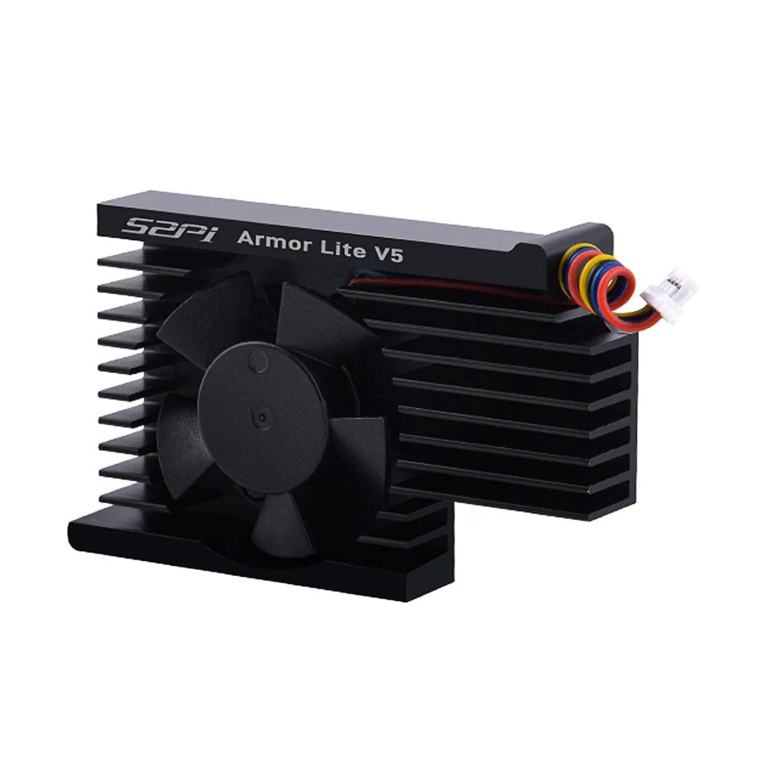 Raspberry Pi Active Cooler 52Pi Armour Lite V5 Heatsink for Raspberry Pi 5 Heatsink with Fan Cooling Kit for Pi 5 Ultimate Cooling Solution - RS9272