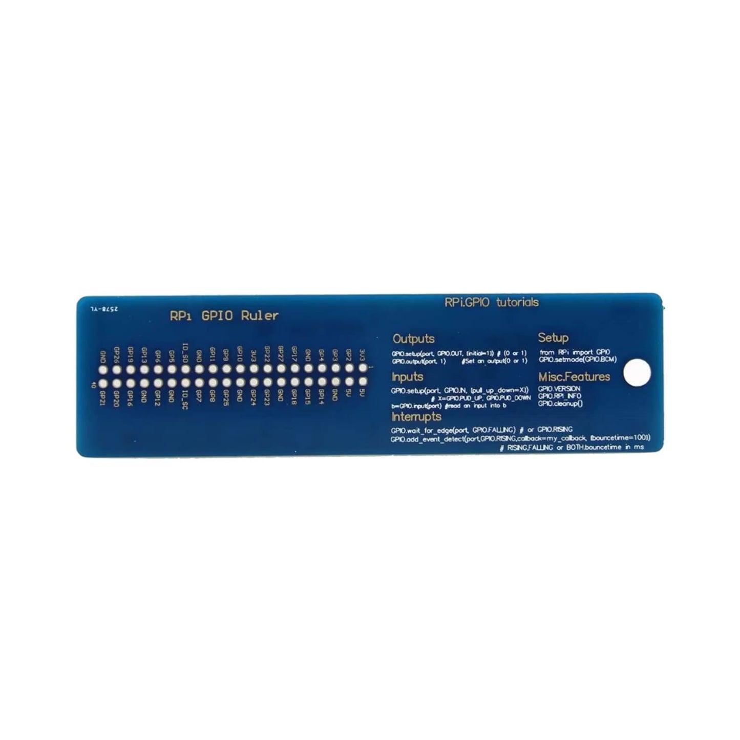 Raspberry Pi GPIO Ruler Pi GPIO Pin Reference Board GPIO Pinout Guide for Raspberry Pi 5, 4B+, Pi 3B, Pi 3B+, 2B - RS9276