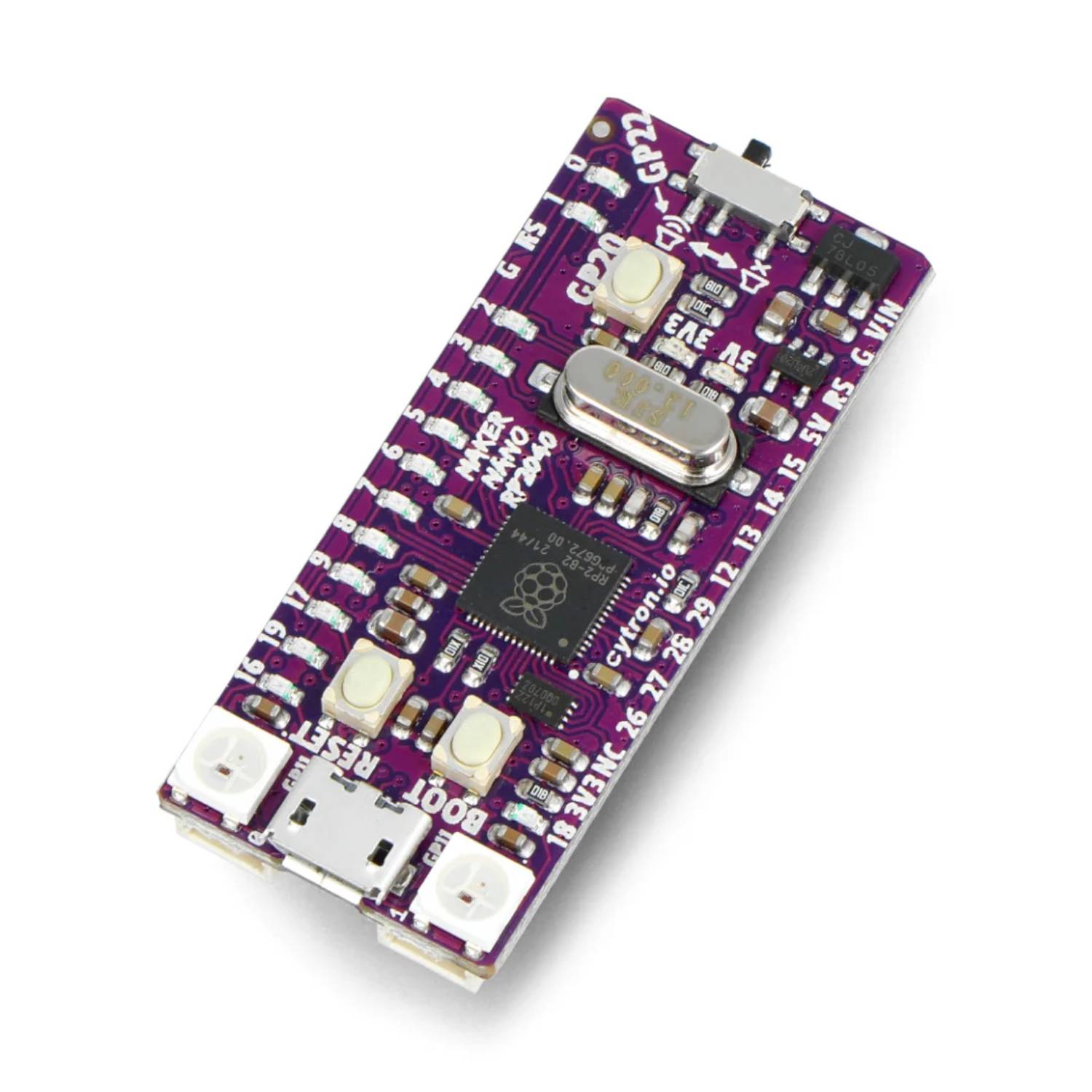 Cytron Maker RP2040 Nano Development Board RP2040 Nano Board Maker Nano Board with Raspberry Pi RP2040 - RS9285