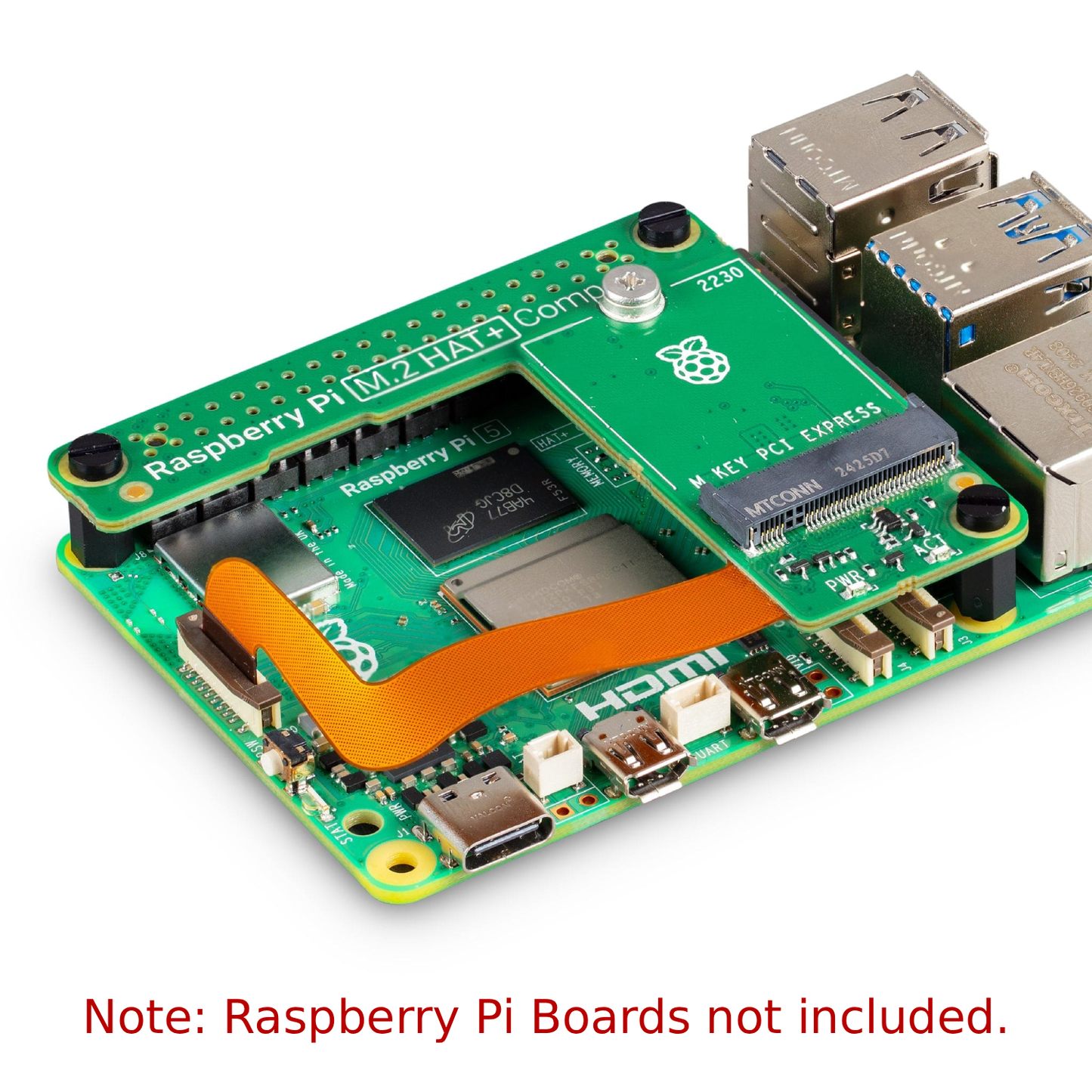 Compact Raspberry Pi M.2 HAT+