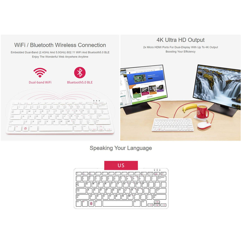 Raspberry Pi 400 Computer Kit RPi 400 Personal Computer Kit – REES52