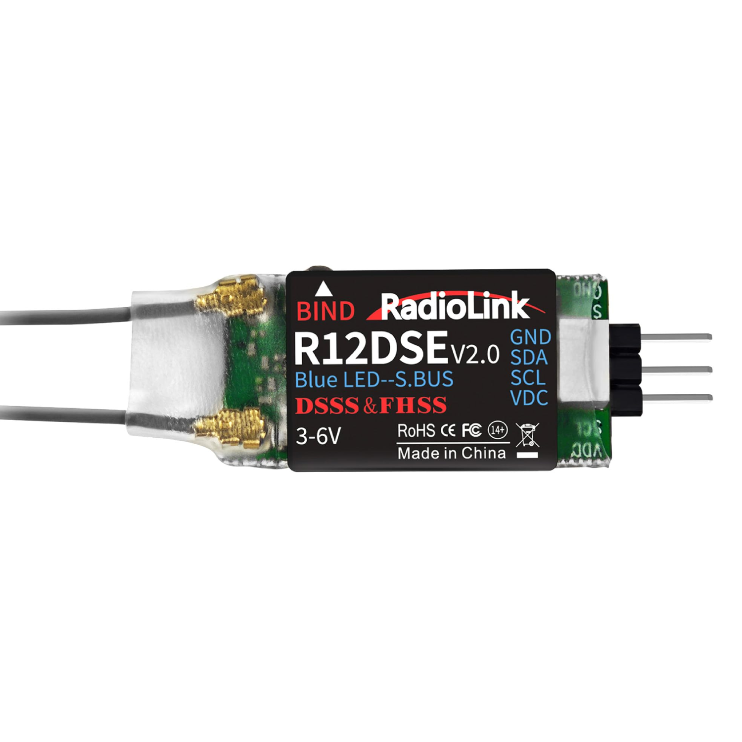 Radiolink R12DSE 12-Channel Receiver with Dual Antennas 