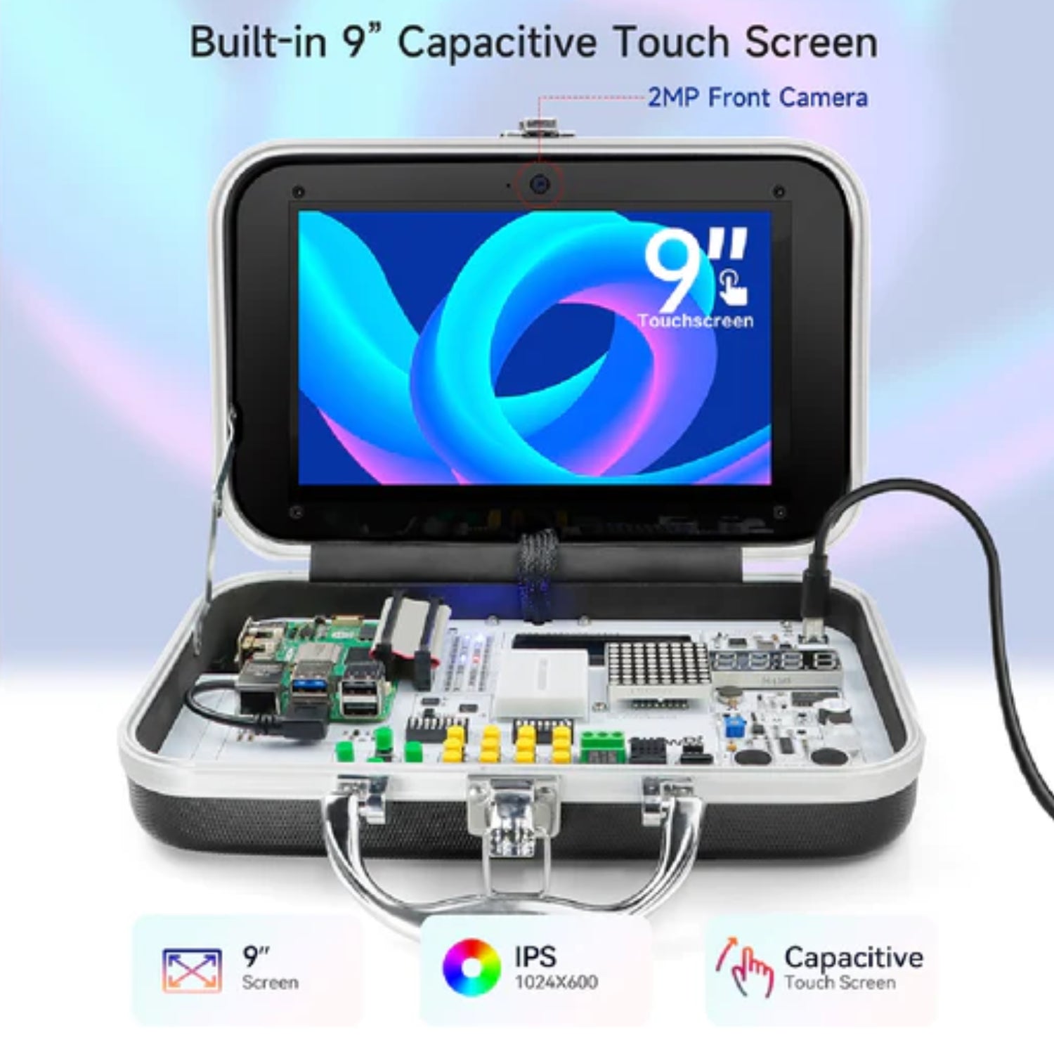 ELECROW CrowPi: Compact Raspberry Pi Kit Raspberry Pi 5 Educational Kit With 9-inch Display For Learn AI, Robotics, And Coding Level Up Your Learning With CrowPi 5 Kit For Kids And Beginners - RS7199