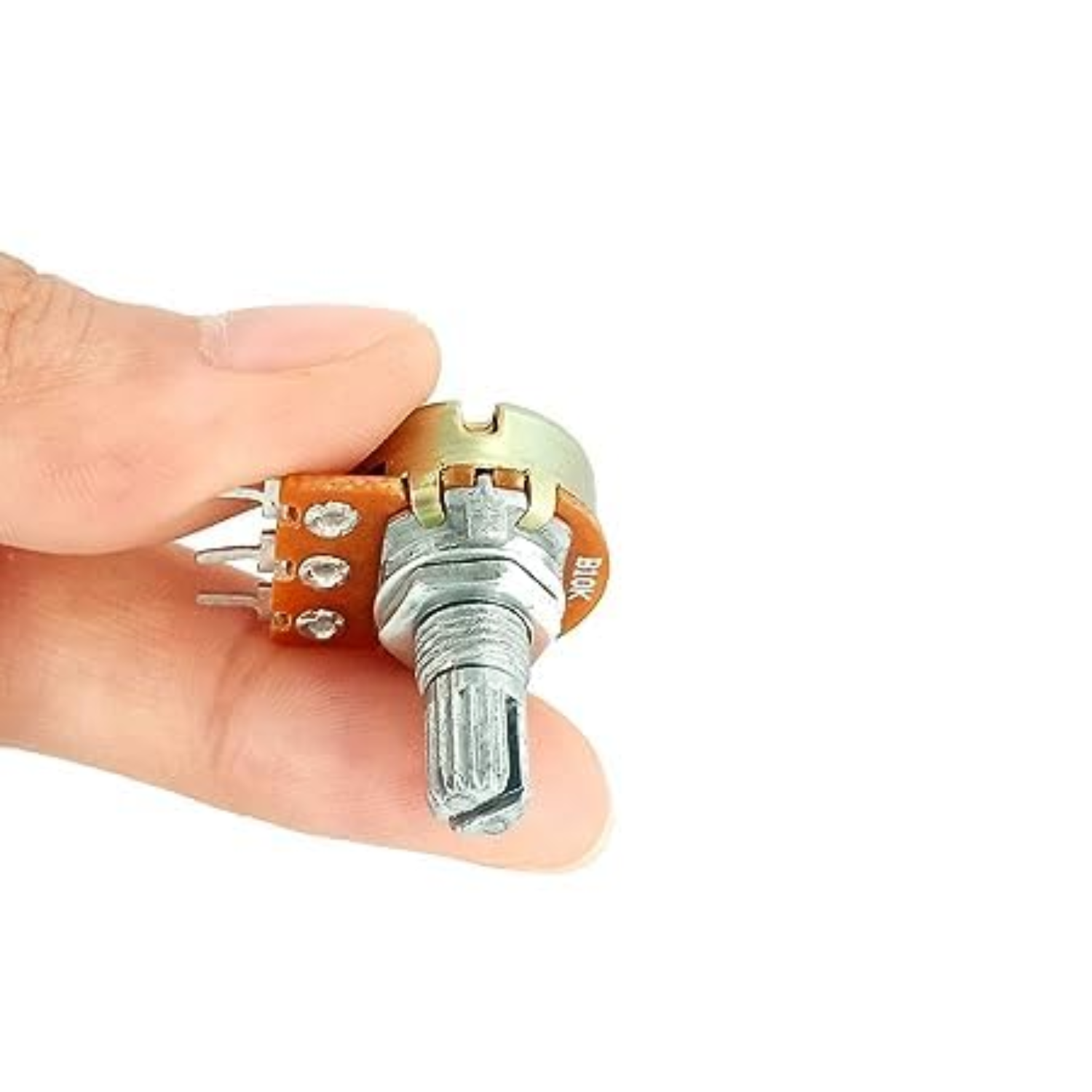 100k ohm Rotatry Potentiometer 3 Terminals Rotary Shaft Potentiometer ...