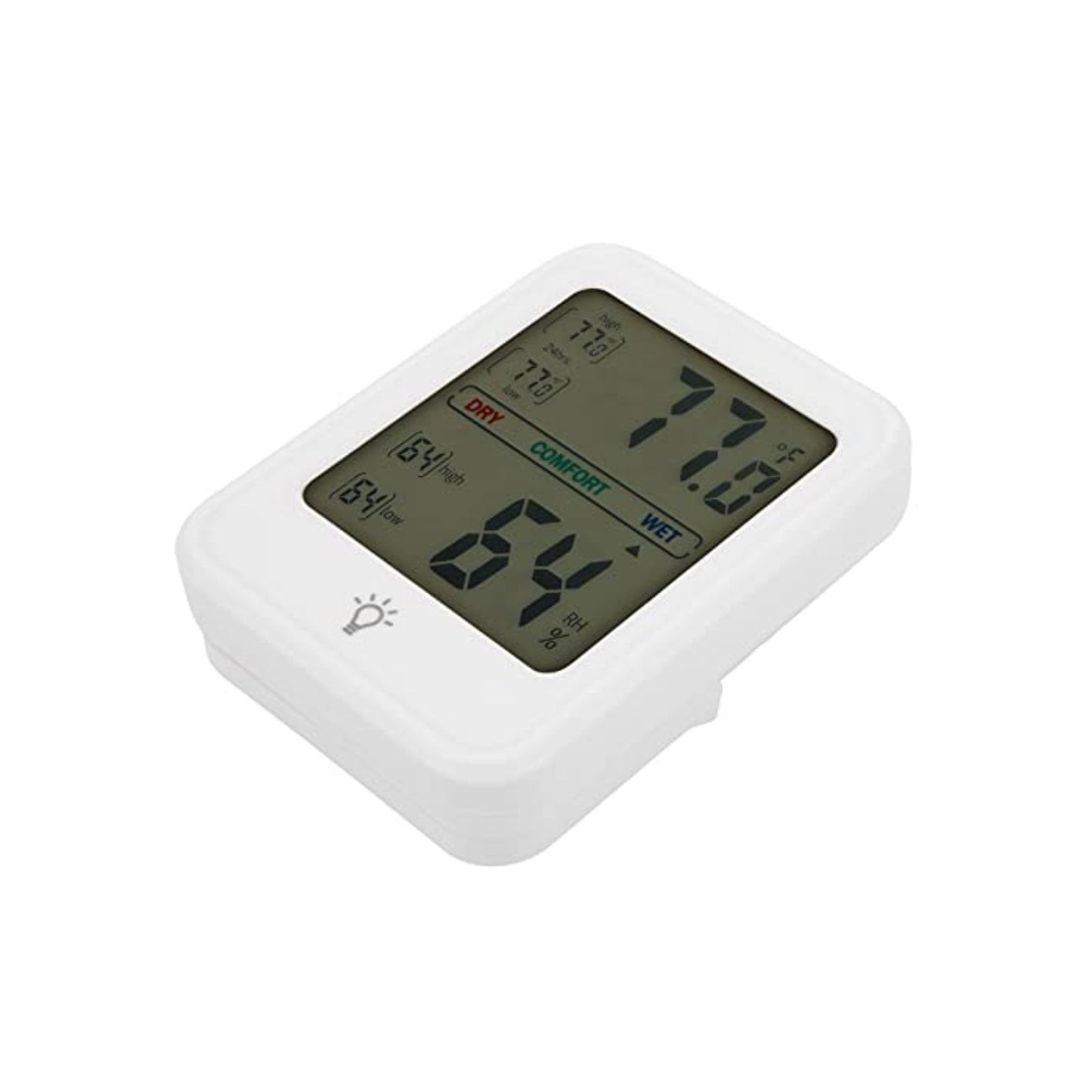 MC42 Indoor Thermometer Hygrometer MC42 Digital Temperature And Humidity Meter Accurate Indoor Temperature And Humidity Monitor Are Industrial Large Screen Multifunctional Thermo Hygrometer For Home - White - RS6521