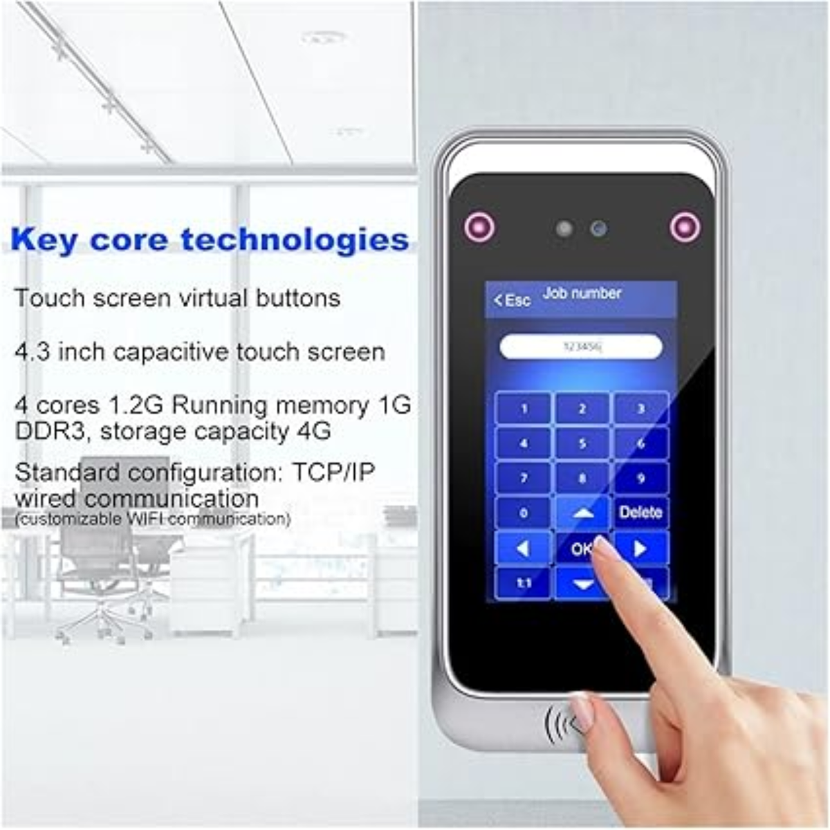 Dynamic Reader Inet Buy TCP-IP WiFi Dynamic Face, Time & Attendance System – REES52