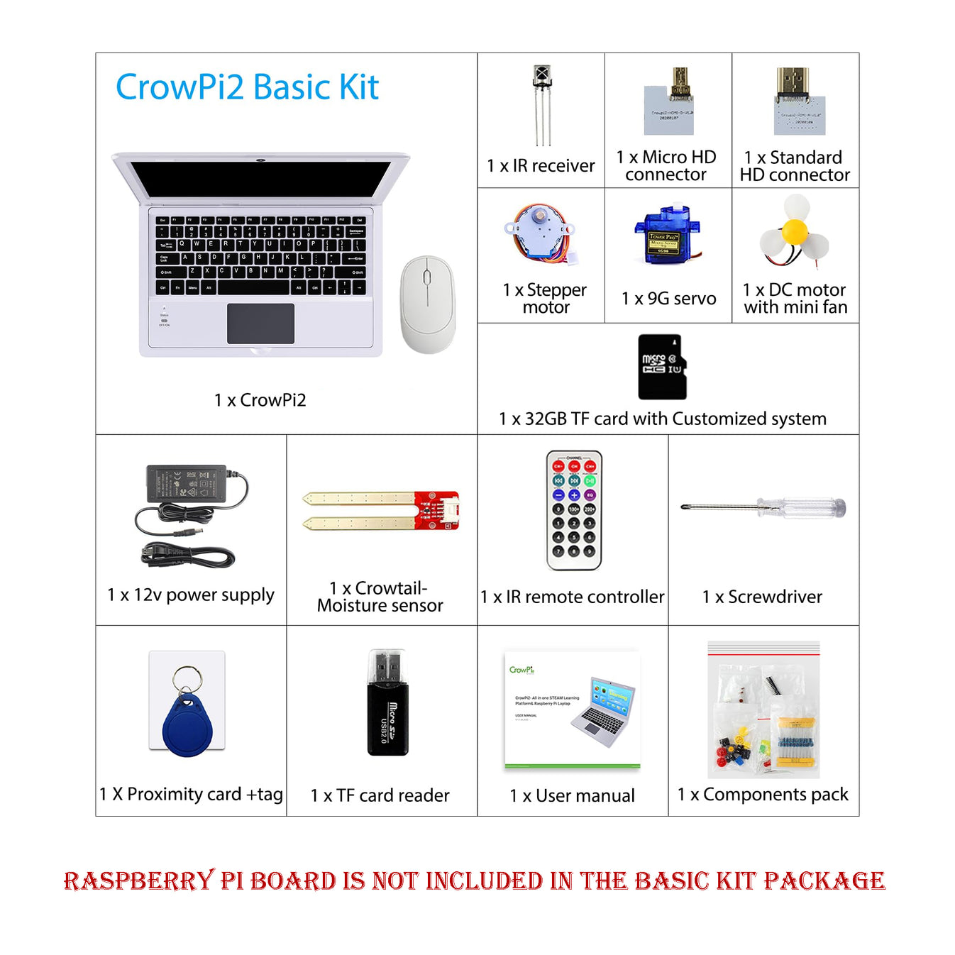 CrowPi2 All In One Raspberry Pi Laptop STEM REES52 Crowpi2 all in one raspberry pi laptop stem rees52