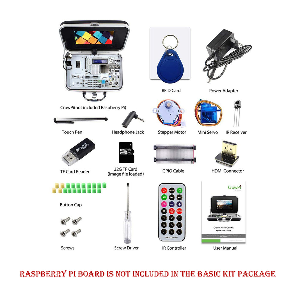 Crowpi Learning Kit CrowPi- Compact Raspberry Pi Educational Kit – REES52