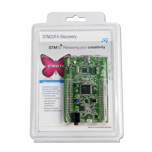 st stm32f4discovery kit - stm32f407vgt6 mcu evaluation board with st-link/v2 debugger - rs2815 st stm32f4discovery kit - stm32f407vgt6 mcu evaluation board with st-link/v2 debugger - rs2815