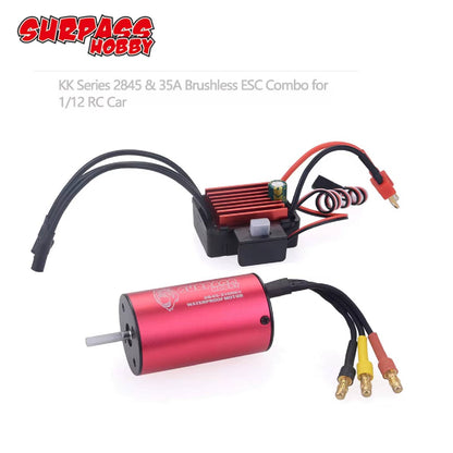 SURPASS HOBBY 1/12 RC Motor & 35A ESC Combo 2845 2600KV 3100KV 3800KV 4000KV For Traxxas HSP 1/12 RC Drift Racing Off-Road Car Truck