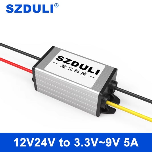 SZDULI 12V-24V to 3.3V-9V 5A DC-DC Step-Down Converter 5A Multi-Output DC-DC Converter Module With On-Board Transformer Converter