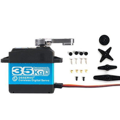 DSServo DS3235SSG 35KG Pro Waterproof Servo 180°, 270° (Optional)  Degree Rotation Servo Motor Durable Stainless Steel Gear Servo Powerful 35kg Torque  Coreless  Servo For Robotics and RC Cars