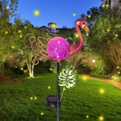 Solar-Powered Flamingo Stake Lights Solar Flamingo Stake Lights Outdoor Waterproof LED Flamingo Lights For Garden Lawn And Patio - RS6147