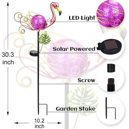 Solar-Powered Flamingo Stake Lights Solar Flamingo Stake Lights Outdoor Waterproof LED Flamingo Lights For Garden Lawn And Patio - RS6147