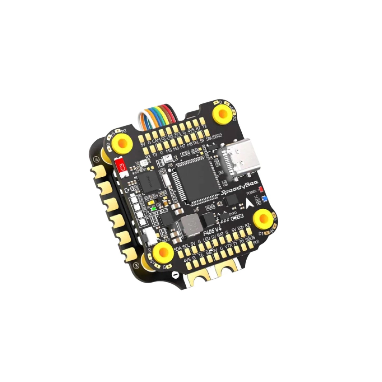 SpeedyBee F405 V4 Flight Controller 55A BLHeli_S ESC 30x30 Flight Controller FC&ESC Stack High-Performance FPV Flight Controller and ESC Powerful FPV Flight Controller With 55A ESCs STM32F405 MCU-Powered FPV Flight Controller - RS7364