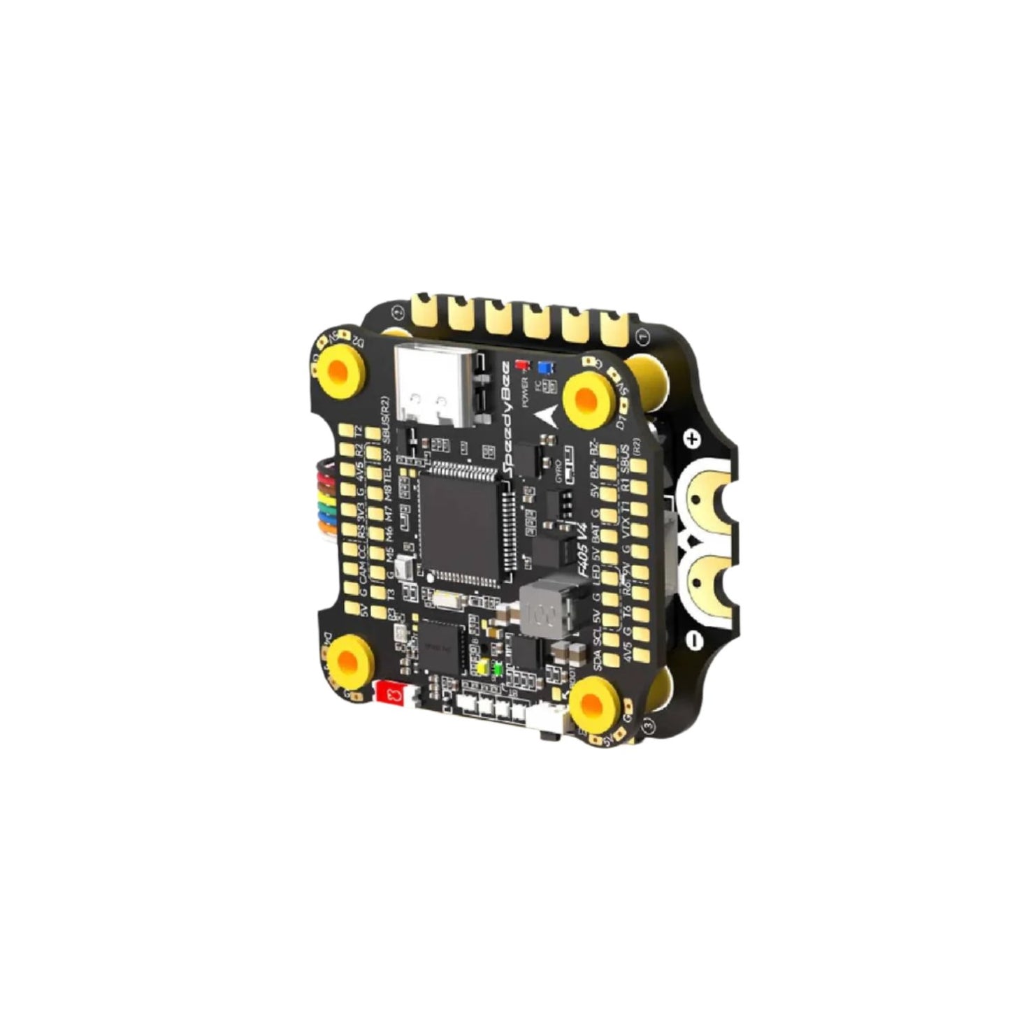 SpeedyBee F405 V4 Flight Controller 55A BLHeli_S ESC 30x30 Flight Controller FC&ESC Stack High-Performance FPV Flight Controller and ESC Powerful FPV Flight Controller With 55A ESCs STM32F405 MCU-Powered FPV Flight Controller - RS7364