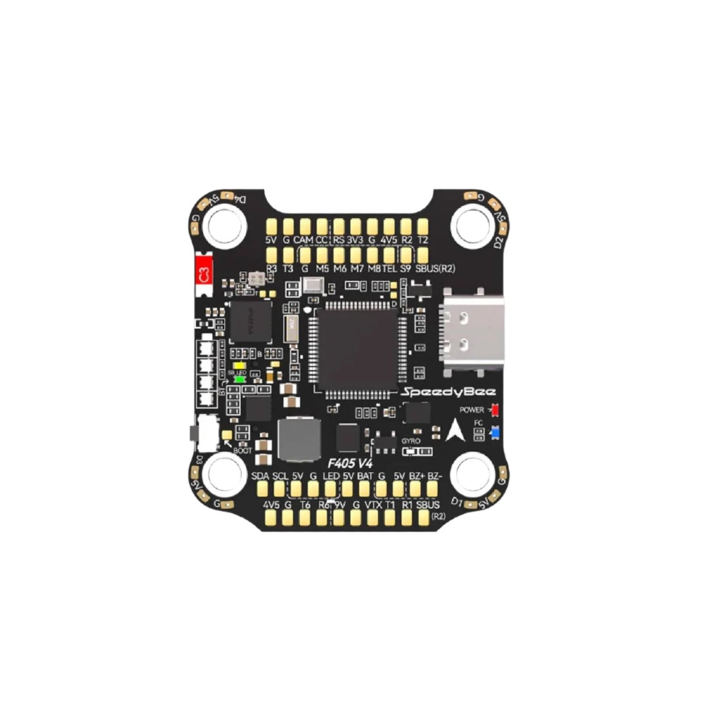 SpeedyBee F405 V4 Flight Controller 55A BLHeli_S ESC 30x30 Flight Controller FC&ESC Stack High-Performance FPV Flight Controller and ESC Powerful FPV Flight Controller With 55A ESCs STM32F405 MCU-Powered FPV Flight Controller - RS7364