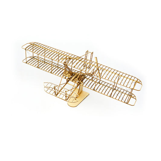 Dancing Wings Hobby 3D Wood Jigsaw Puzzle Wood DIY Kit - Wright Brothers Flyer-1 Building Craft Fine Wood Furnishing Need to Build, Wooden or Paper Package (VC01) - REES52