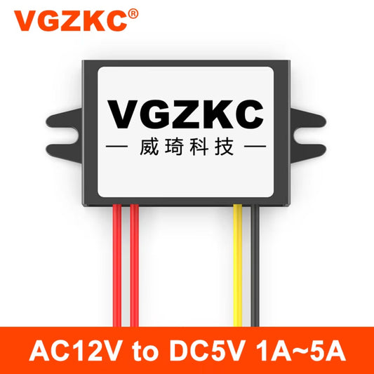 VGZKC 12V to 5V 1A 2A 3A 4A 5A DC-DC Converter Module 10-20V to 5V Step-Down Power Supply  Waterproof Transformer Module