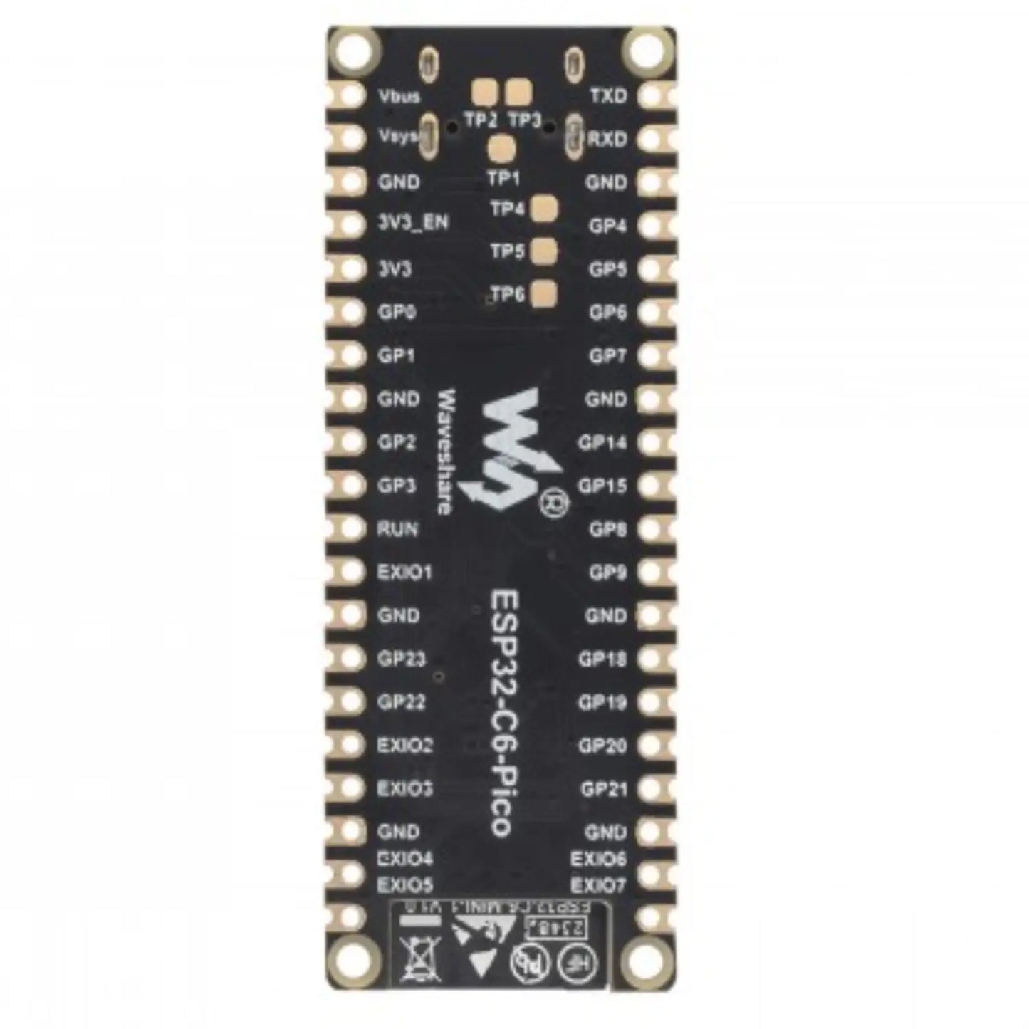 Waveshare ESP32-C6-MINI-1 development board without header