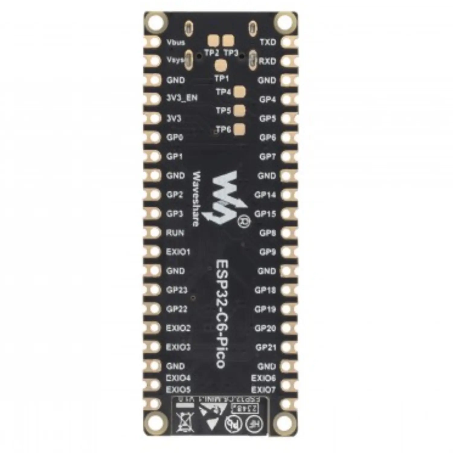 Waveshare ESP32-C6-MINI-1 development board without header