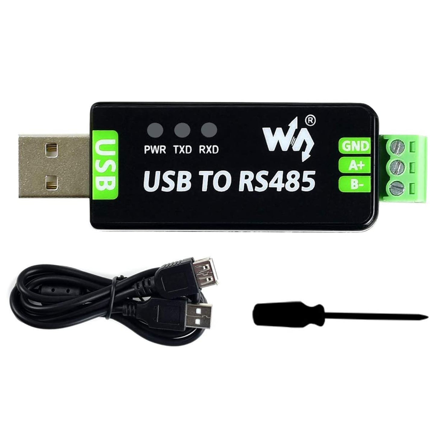 Waveshare Industrial USB to RS485 Converter Original FT232RL and SP485EEN Fast Communication Embedded Protection Circuits Resettable Fuse ESD Protection - RS4425