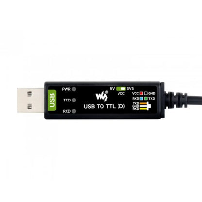 Waveshare USB to Serial Cable TTL Level – Industrial Grade, FTDI Chip Based