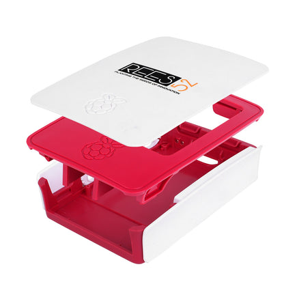 REES52 Raspberry Pi 3 Case Official Case for Raspberry Pi 3 Raspberry Pi 3 Enclosure - Red/White - RS5975