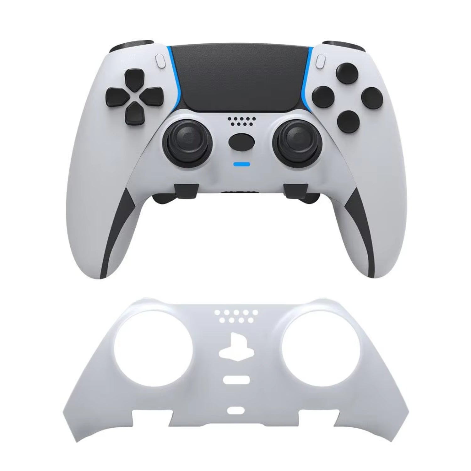 White replacement faceplate for PlayStation 5 DualSense Edge