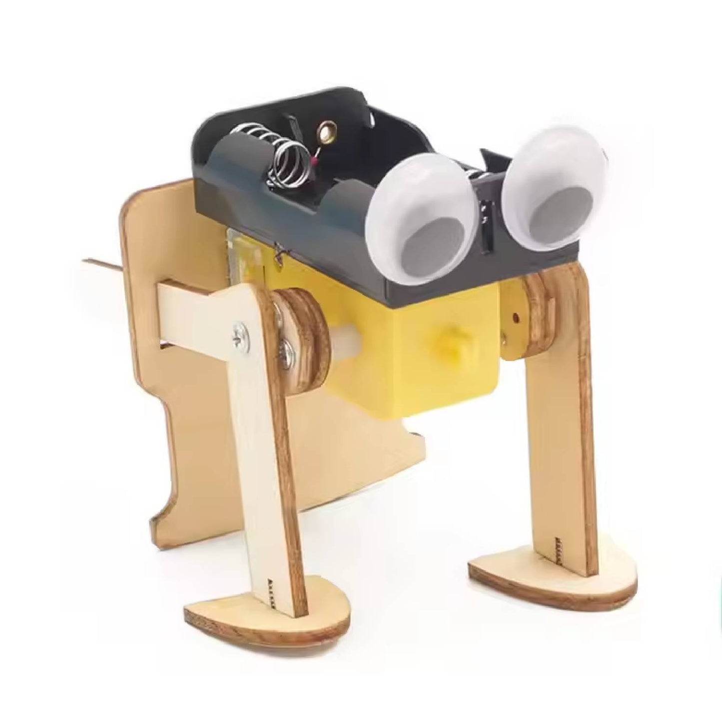 Wooden Walking Dance Robot STEM Kit DIY Mechanical Walking Dancing Robot Toy Build Your Own Walking Dance Robot Toy Develop Engineering & Creativity - RS6396