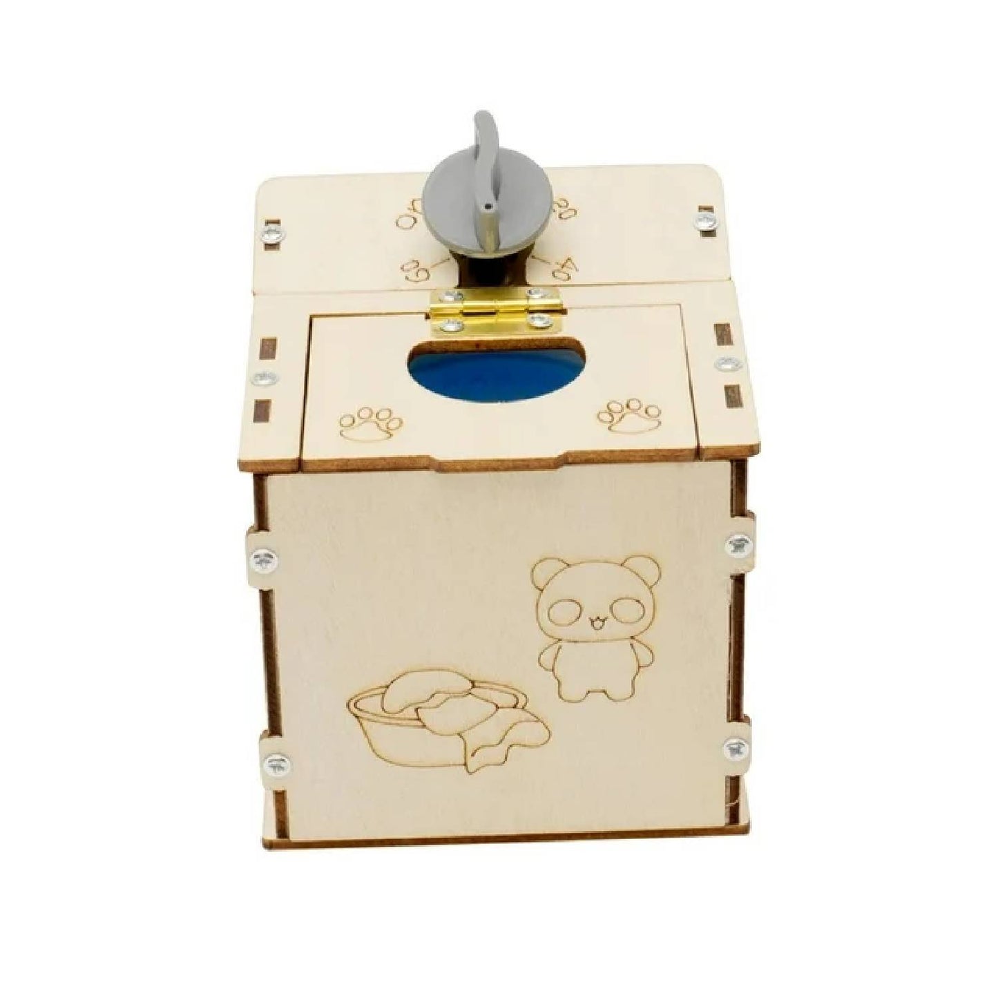 Wooden Washing Machine STEM Kit Wooden Timed Washing Machine Toy Handmade Wooden Washing Machine Science Experiment For Develop Creativity & Motor Skills - RS6482