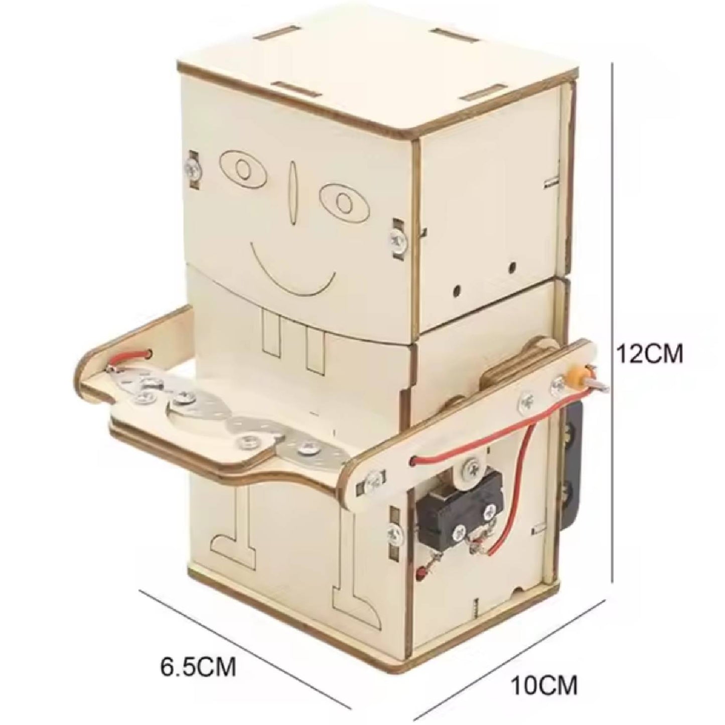 Wooden Coin Eating STEM Kit DIY Wooden Coin Eating Robot Kit DIY Coin Eating Robot Kit DIY Science Project Kits Build Your Own Coin-Devouring Machine- RS6346