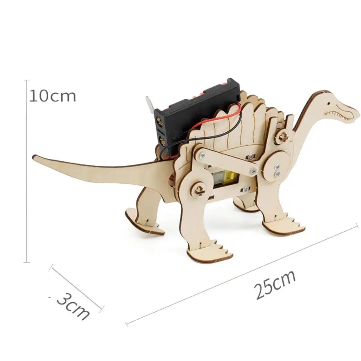 Wooden Mechanical Dinosaur STEM Kit DIY Mechanical Dinosaur Toy Build Your Own Jurassic World Dinosaur For Interactive Science Experiment For Children - RS6480