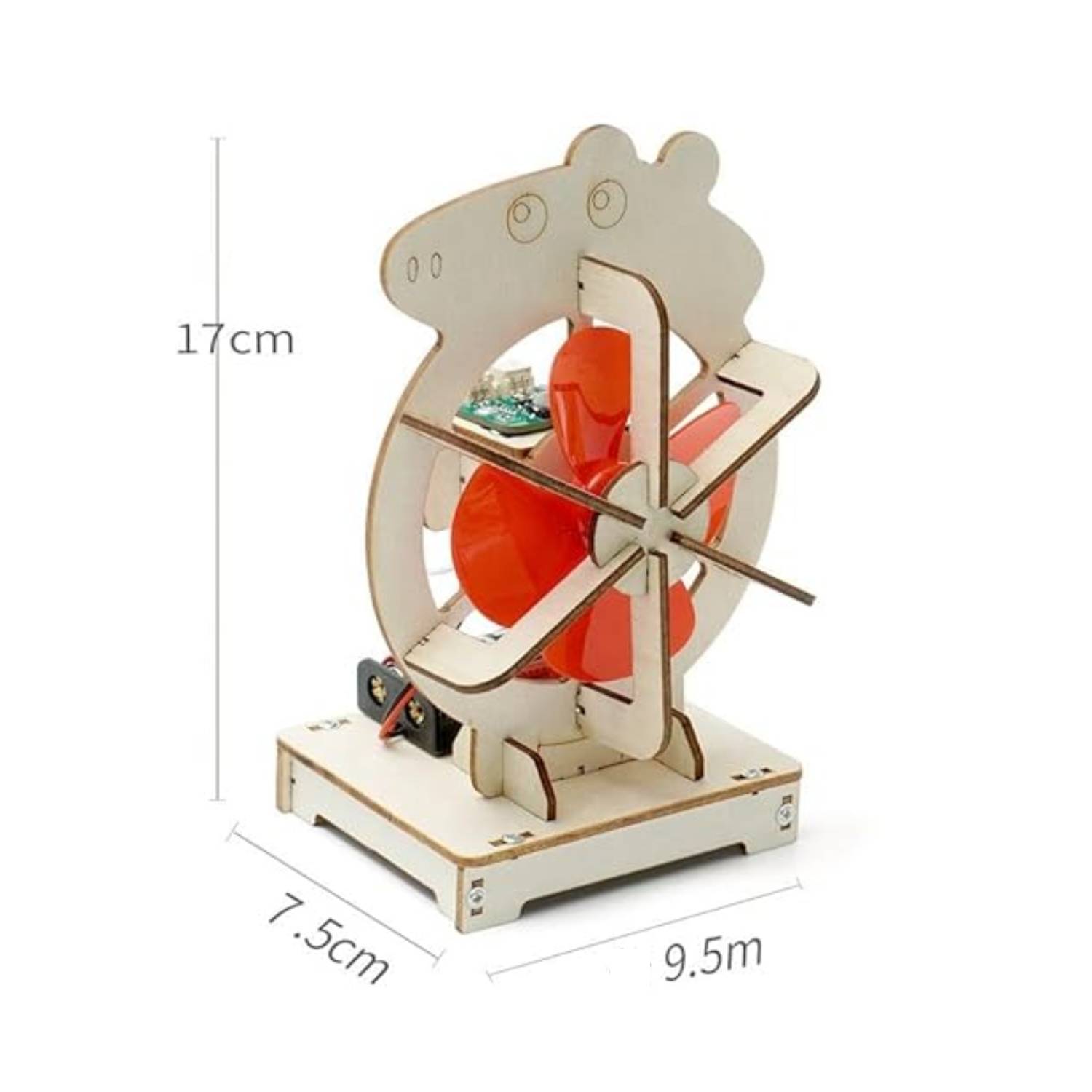 Wooden Sound Controlled Smart Fan STEM Kit DIY Sound-Controlled Smart Fan STEM Kit Build Your Own Quiet Cooling Solution For Learn Science & Engineering - RS6454