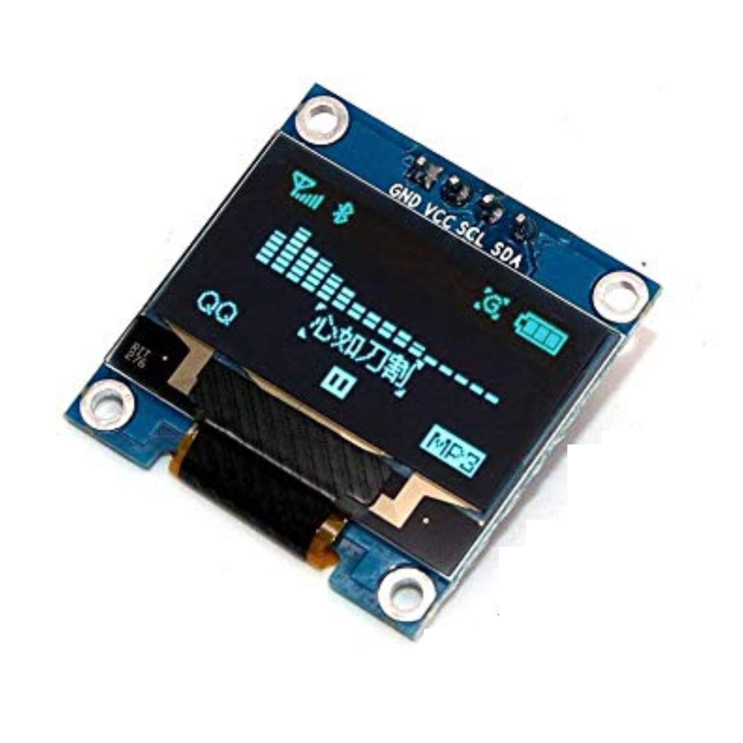 0.96 Inch I2C OLED Display 2.44cm Blue OLED Display Module 4-Pin 128x64 Pixel I2C OLED Display Module For Arduino and Raspberry Pi Projects - AA139