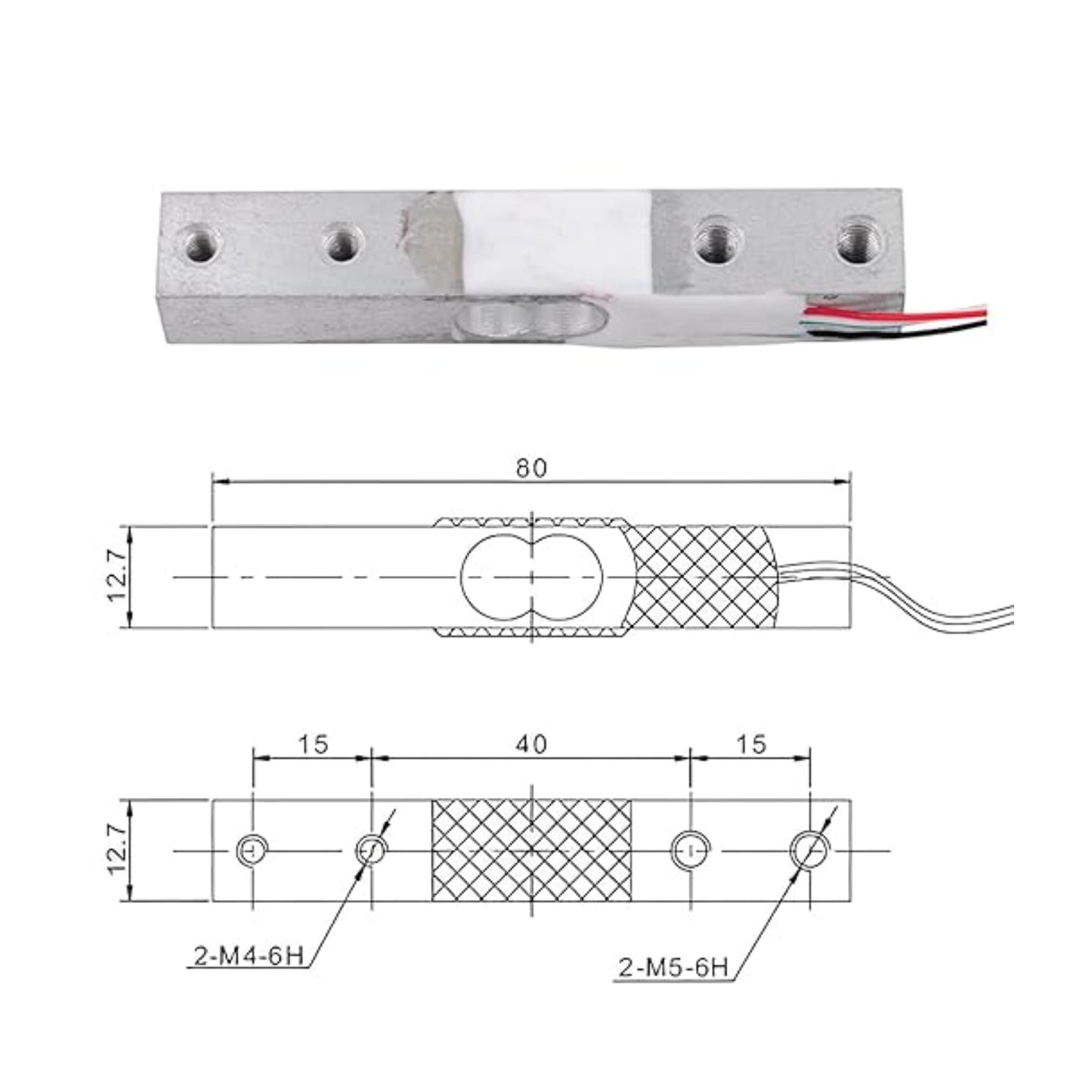 YZC-133 20kg Weighing Sensor 20KG Load Cell Sensor 20KG Weighting Load Cell Sensor With Wire Durable And Accurate 20kg Load Cell Sensor For Kitchen Scales - AB097/RS202