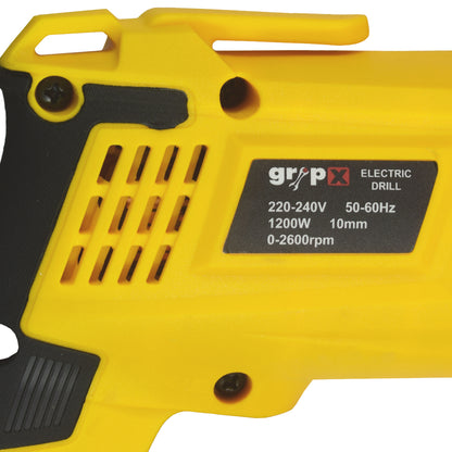 GripX 1200W Heavy-Duty Electric Drill Machine